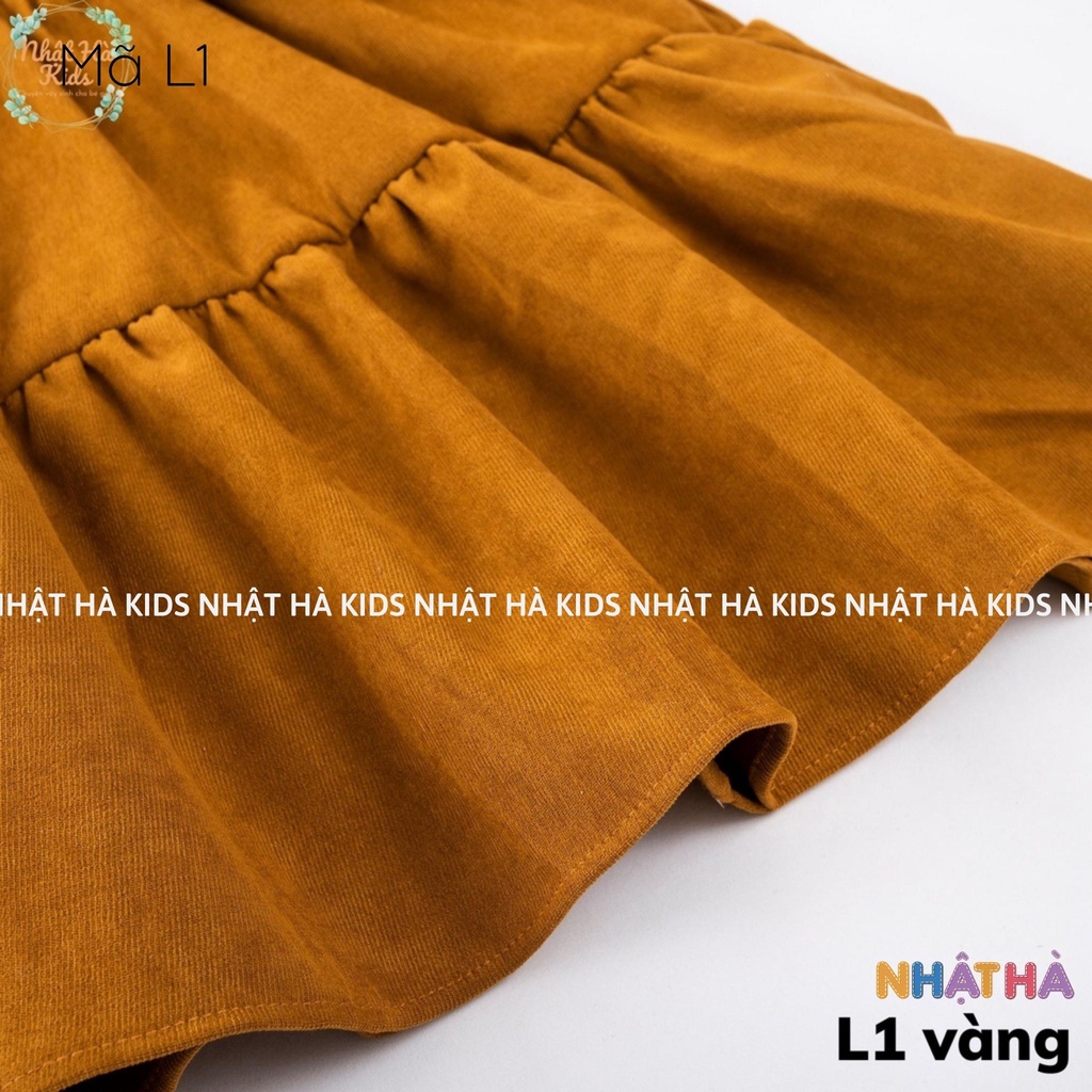 Váy bé gái thu đông NHẬT HÀ size đại từ 11-45kg chất len tăm dáng xòe siêu điệu