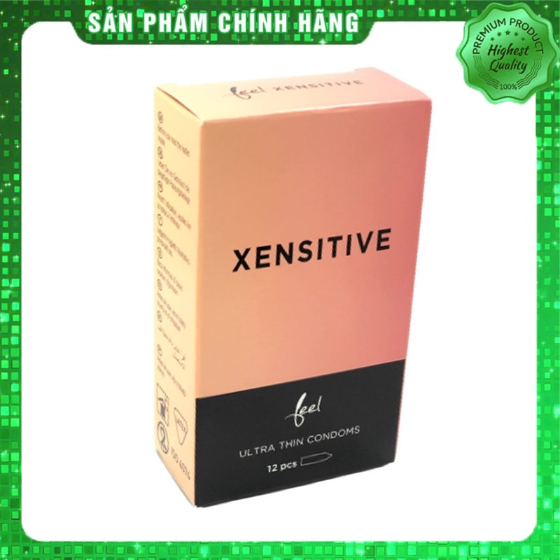 Bao cao su siêu mỏng cao cấp Feel Ultra thin Xensitive - bcs 12 chiếc