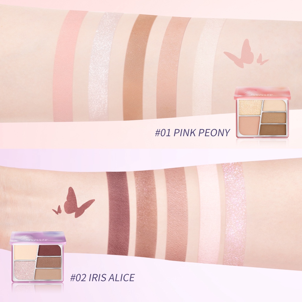 Bảng Phấn Mắt FOCALLURE 5 Màu Tông Nhũ Và Lì Chống Mồ Hôi