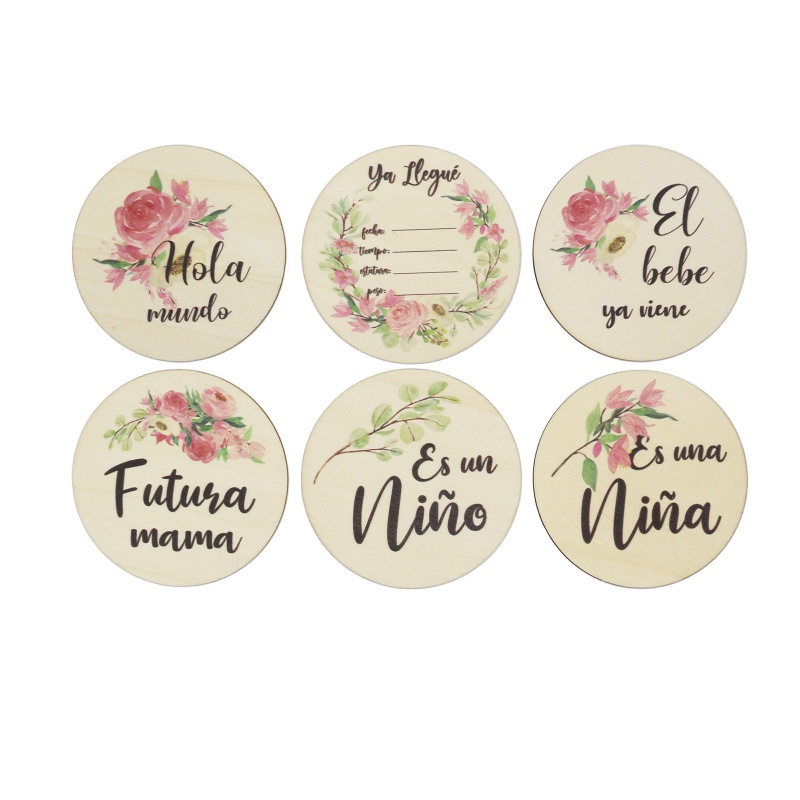 Set 6 Tấm Thẻ Ghi Chú Đánh Dấu Cột Mốc Phát Triển Theo Tháng Cho Bé Sơ Sinh