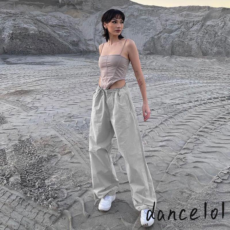 Quần Dài Nữ Nhảy Múa Có Dây Rút Co Giãn Màu Trơn 1O1