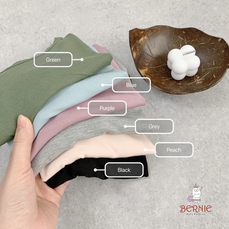 Bộ đồ bé trai bé gái BERNIE bộ thun lạnh cotton dẻo cạp cao tay lửng mặc điều hoà cho bé 8- 17kg-21B008