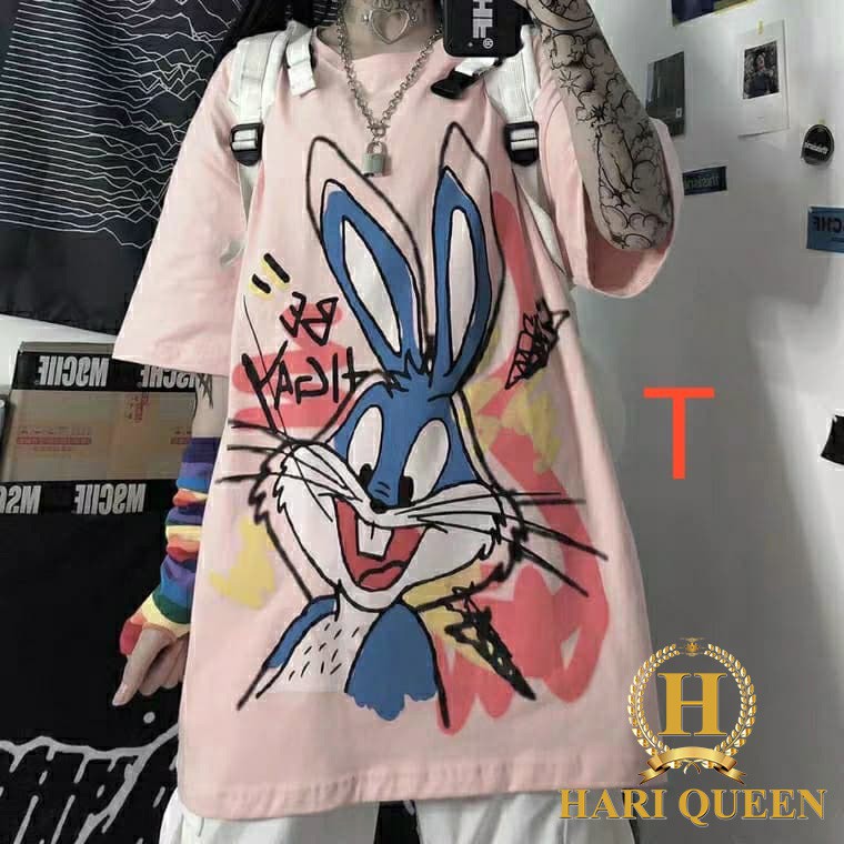 FREE SHIP ĐƠN TỪ 50K Áo phông thỏ xanh cười DTR0720 1