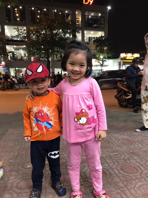 Bộ cotton dài tay siêu anh hùng 9-21kg bé trai ( ảnh mặc cuối )