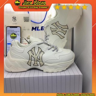 [ FREE SHIP ] Giày thể thao sneaker trắng M L B phối chứ NY VÀNG full size, full bill box hàng 1:1