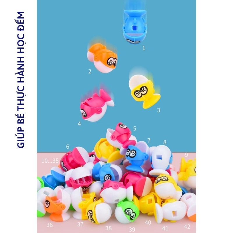 Đồ chơi câu cá cho bé bằng nhựa, nhiều màu, có nhạc, tặng kèm pin - Bộ 45 con cá, cần câu móc - BABYGYM