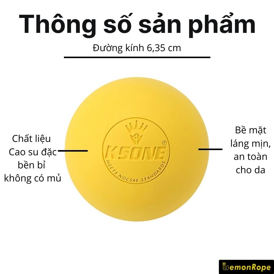 Bóng Cao Su Giãn Cơ KSONE, Bóng Massage giãn cơ trị liệu, phục hồi chấn thương - Cao su đặc - LemonRope