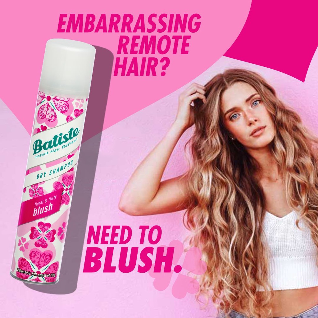 [CHÍNH HÃNG][Đủ Mùi] Dầu Gội Khô Batiste Instant Hair Refresh Dry Shampoo 200ml