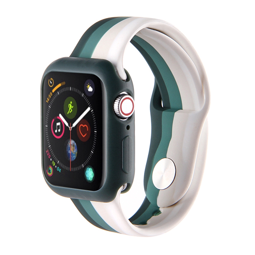 Dây Đeo Silicon Màu Cầu Vồng Cho Đồng Hồ Thông Minh Apple Watch 42mm 44mm 38mm 40mm Iwatch Series 6 SE 5 4 3 2 1