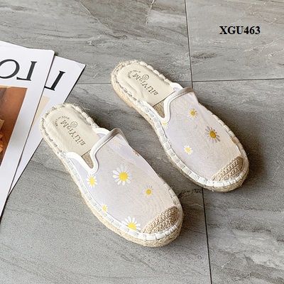 XGU463 XẢ HÀNG Sục lưới hoa nhẹ nhàng bánh bèo (MÀU TRẮNG SIZE 36)