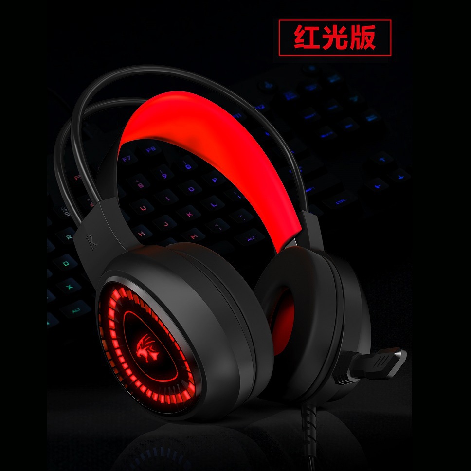 Tai nghe chuyên game chụp tai LED RGB kèm micro V1000 jack 3.5mm và 7.1mmm