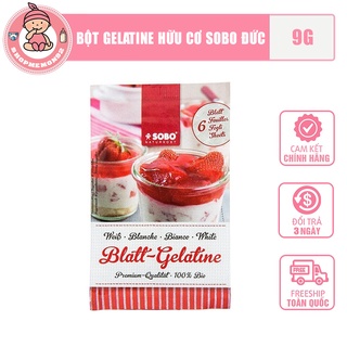 Bột lá Gelatine hữu cơ Sobo Đức làm thạch pudding rau câu bánh kẹo cho bé