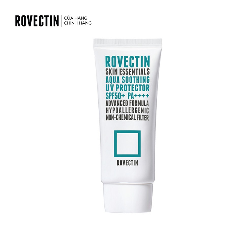 Kem chống nắng vật lý dịu nhẹ ROVECTIN Skin Essentials Aqua Soothing UV Protector SPF 50+ PA++++ 50ml