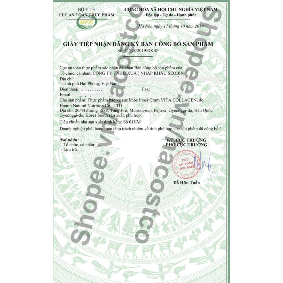 Viên Uống Cấp Nước Inner Gram Vita Collagen 60 viên Hàn Quốc