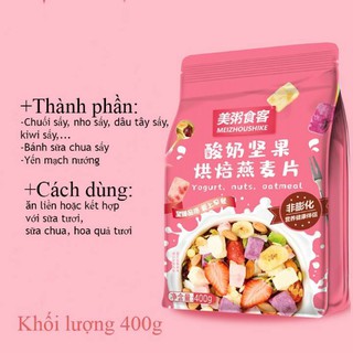 NGŨ CỐC SỮA CHUA HOA QUẢ MIX HẠT _  ĂN KIÊNG, GIẢM CÂN