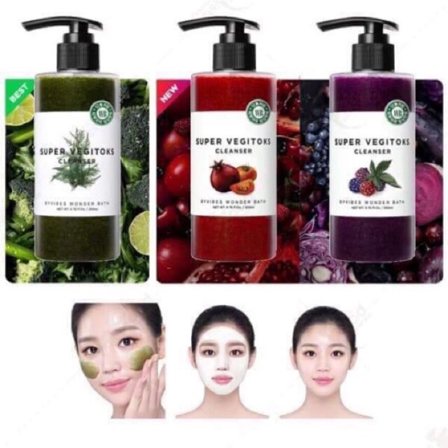 Sữa Rửa Mặt rau củ Super Vegitoks Cleanser 300ml | BigBuy360 - bigbuy360.vn