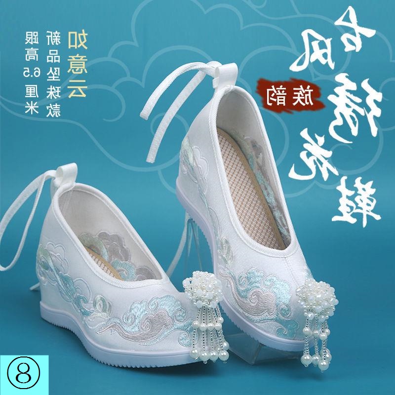 Rhyme Giày Hán Phục Nâng Chiều Cao Đính Ngọc Trai Phong Cách Mới Cho Nữ