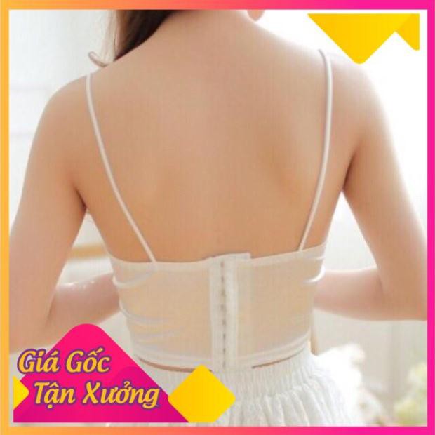 Áo Bra Lụa Phi Bóng 8 Nấc Cài Siêu Hot