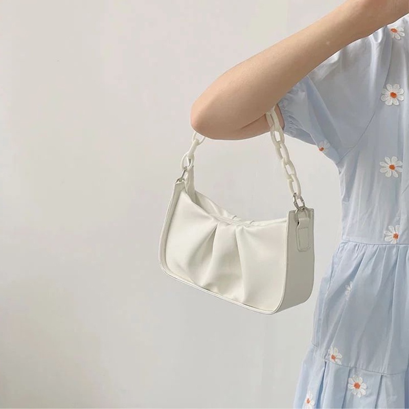 Túi đeo vai IELGY chuỗi dây acrylic thiết kế đám mây phong cách Hàn Quốc thời trang