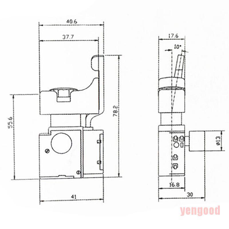 Bộ điều khiển tốc độ khoan điện màu đen Fa2-6 / 1BEK 6a 250v