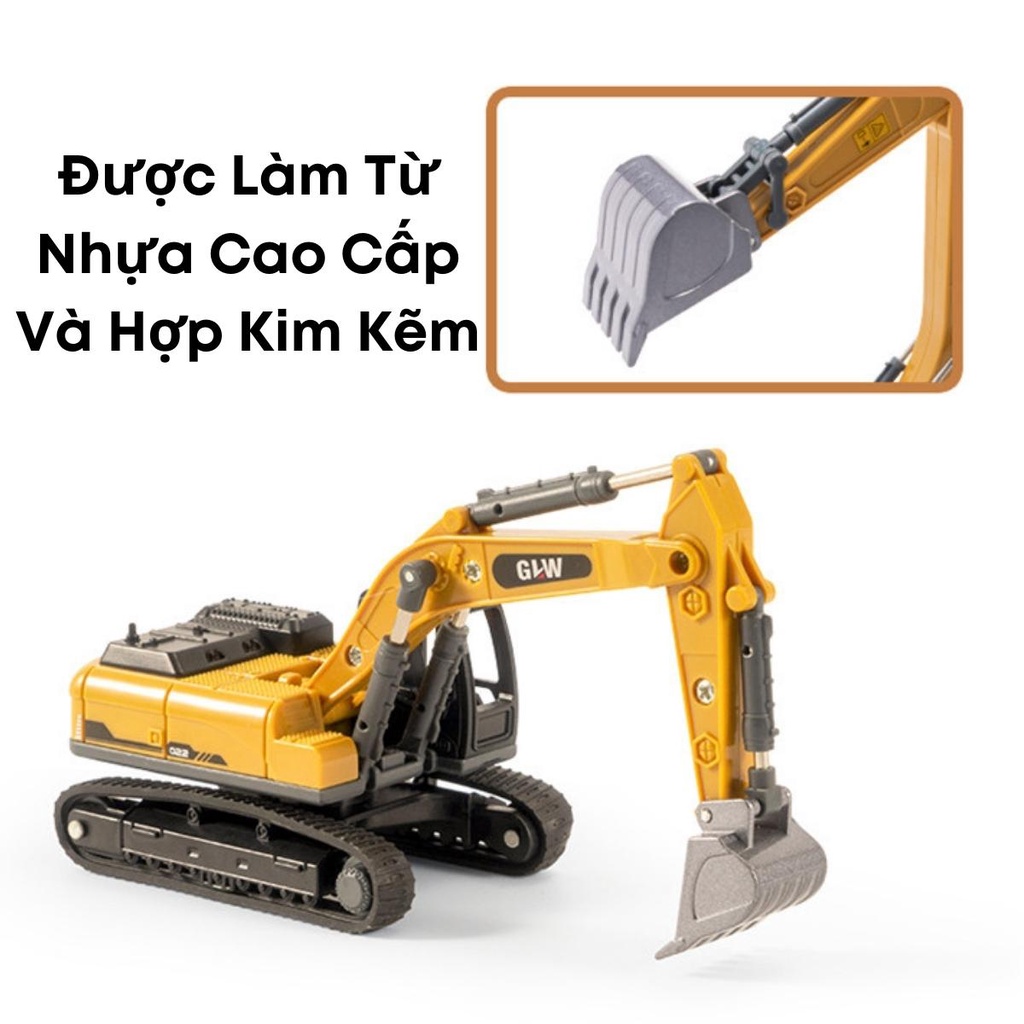 Đồ Chơi Mô Hình Máy Xúc, Máy Ủi - Đồ Chơi Công Trình Xây Dựng Chất Liệu Nhựa Và Hợp Kim Cao Cấp