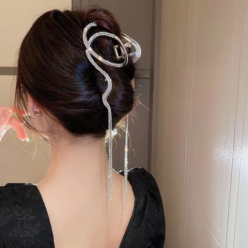 Kẹp Tóc Dạng Cong Đính Tua Rua Thanh Lịch Cho Nữ