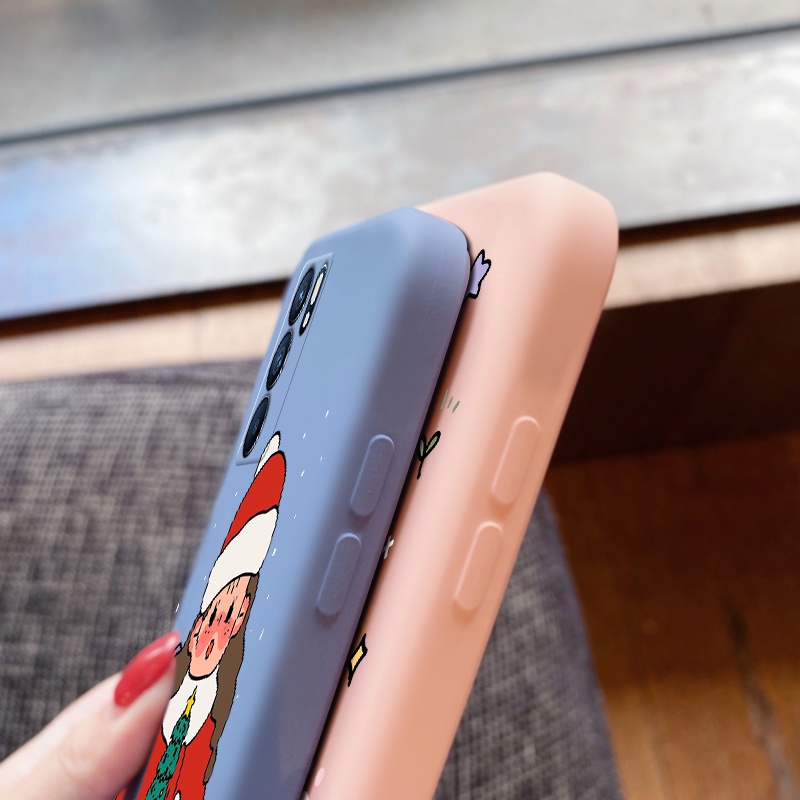 Ốp điện thoại chống sốc họa tiết giáng sinh cho OPPO Reno 6 5G 4G Reno 6z 5G Reno6 Pro 5G Reno6 Pro + 5G