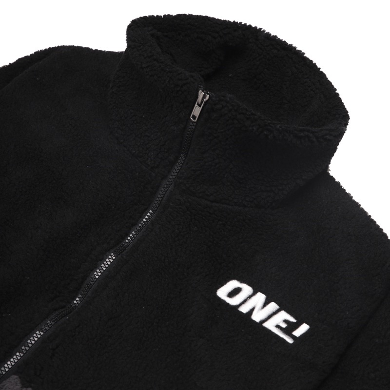 FLEEC JACKET - Áo khoác lông phối màu