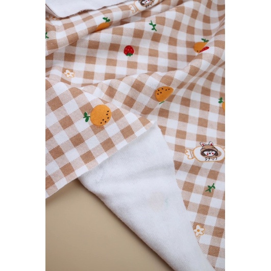 Vải cotton nỉ bông, da cá cào bông, may bộ giữ nhiệt mùa đông cho sơ sinh - bố mẹ