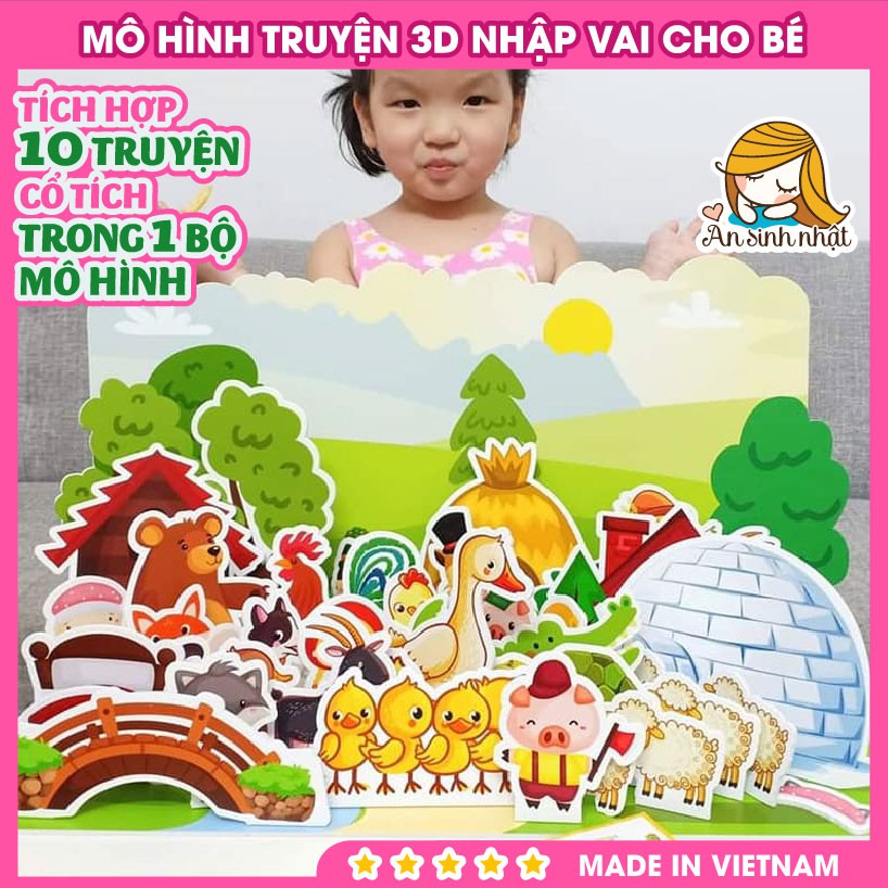 Mô hình truyện 3D cho bé, đồ chơi thông minh