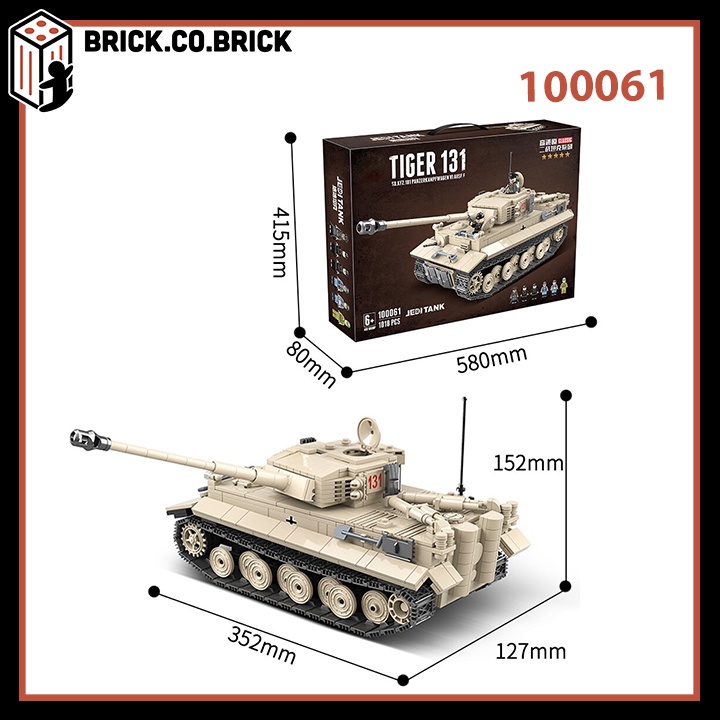 Lắp Ráp xe tăng chiến đấu Đồ chơi Xếp hình xing bao quân sự minifigures QUANGUAN Tank 100061