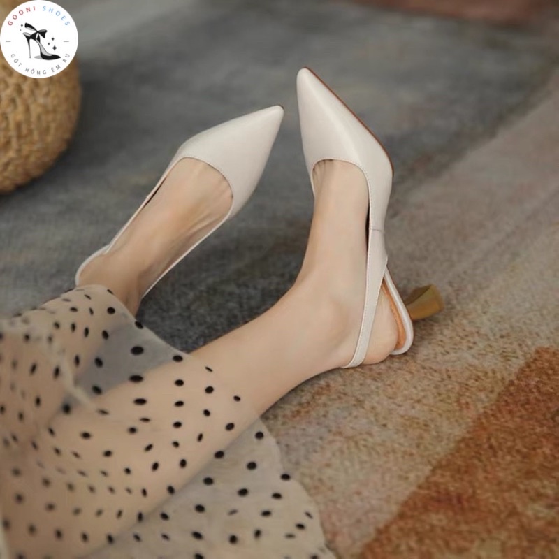 Giày cao gót mũi nhọn da mềm chanh xả phong cách thời trang dành cho nữ