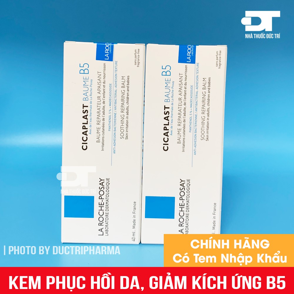 [NHẬP KHẨU CHÍNH NGẠCH] Kem dưỡng giúp làm dịu, làm mượt, làm mát &amp; phục hồi da La Roche Posay Cicaplast Baume B5 40ml