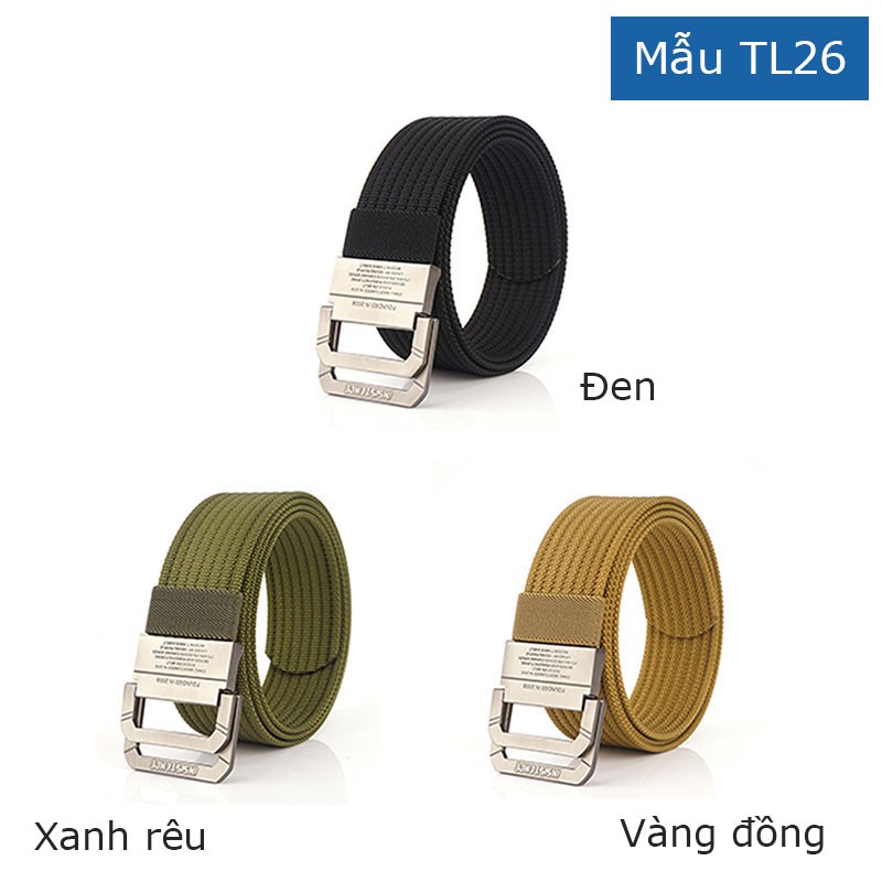 [Mã FASHIONXANH194 giảm 10K đơn 50K] Dây Lưng Nam Đẹp Vải Dù Thời Trang Thắt Lưng Nam Cao Cấp TL26Z