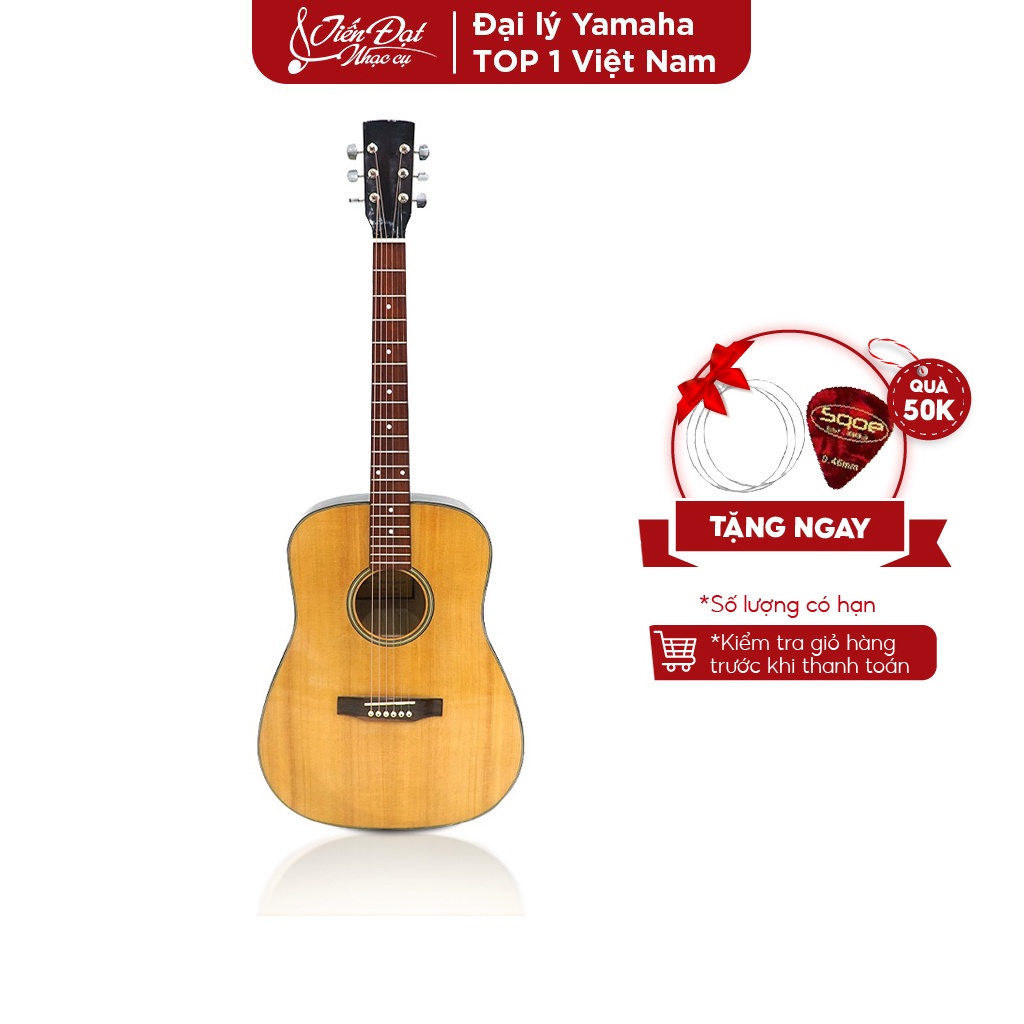 Đàn Guitar Acoustic Việt Nam GA-10EV Mặt Gỗ Thông Nguyên Tấm Cao Cấp - Bảo hành 12 tháng - Full phụ kiện