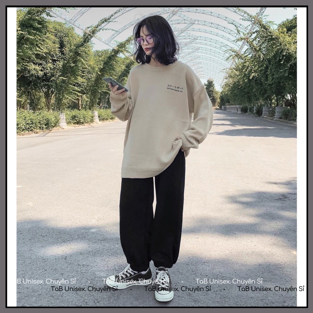 Quần Jogger Basic Nữ Ống Rộng kiểu Ulzzang có bo ống (ẢNH THẬT) - TAB UNISEX