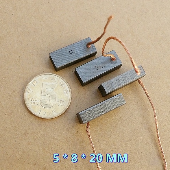 Chổi than mô tơ kích thước 5 x 8 x 20MM và 4.9 x 6.2 x 13MM