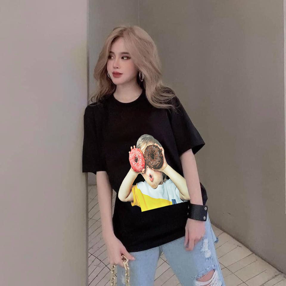 Áo Thun ADLV, Áo Phông ADLV Nam Nữ Cậu Bé Baby Face Donut cotton 100% (M1-2) | BigBuy360 - bigbuy360.vn