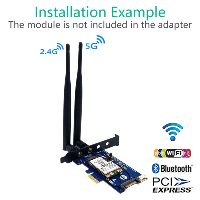 Adapter Chuyển Đổi Mini Pci Express Sang Pci-E 1x Có Khe Cắm Sim Cho Wifi 3g / 4g / Lte Thẻ