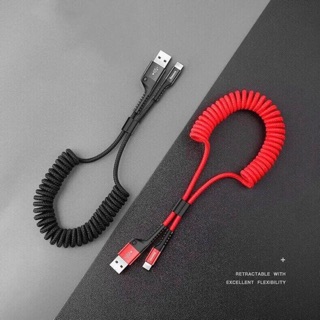 Cáp sạc nhanh iphone - ipad | lò xo xoắn chống đứt rối baseus - bảo hành 12 tháng