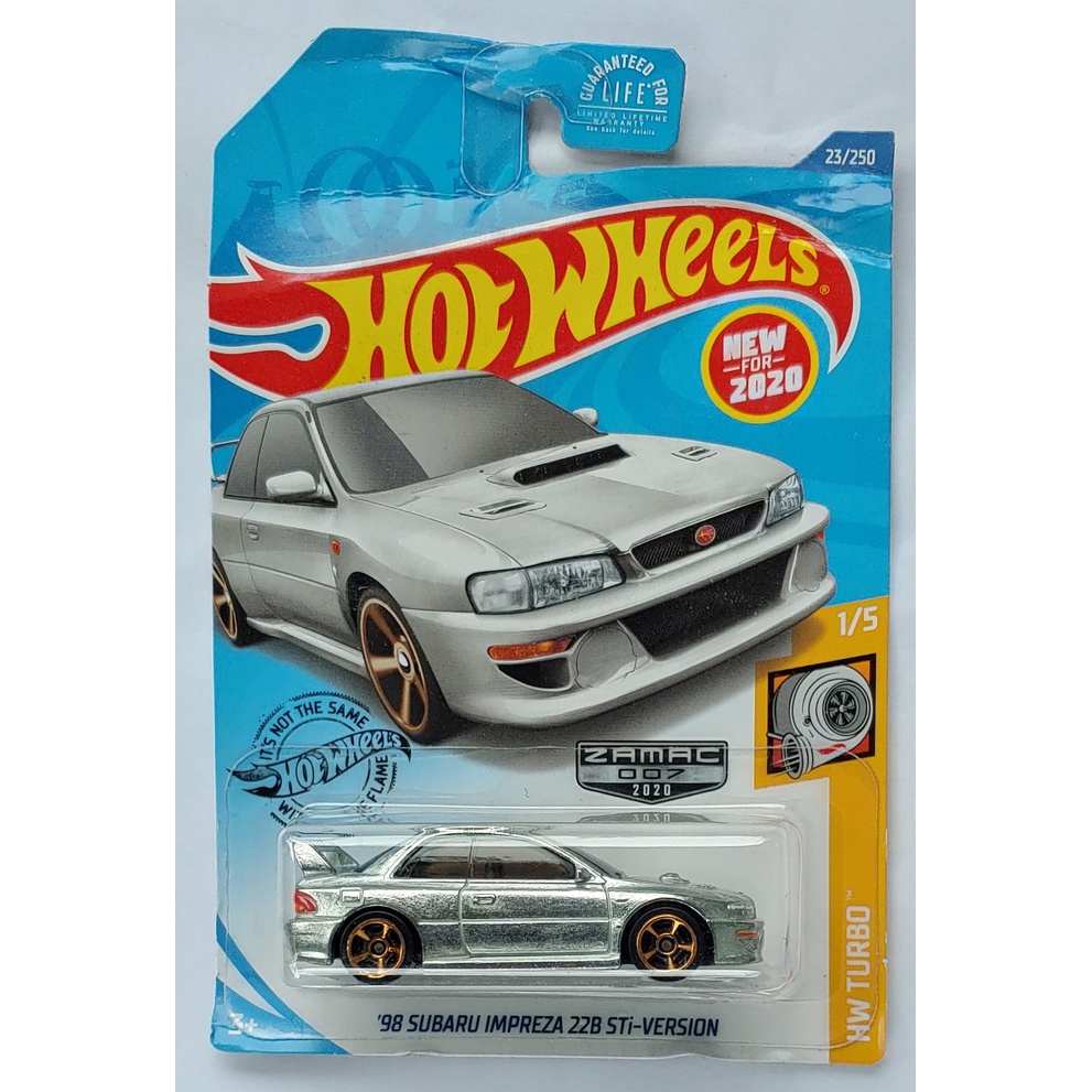 Xe mô hình tỉ lệ 1:64 Hot Wheels T-26-1 Zamac 98 Subaru Impreza 22B Sti-Version