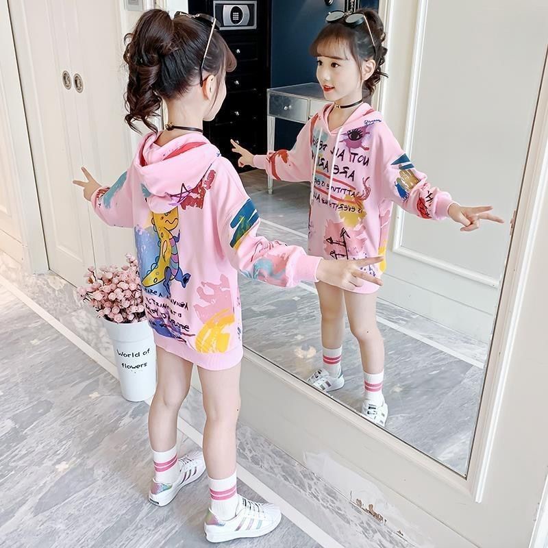 Áo hoodie dài tay độc đáo thời trang xuân thu cho bé gái 2021