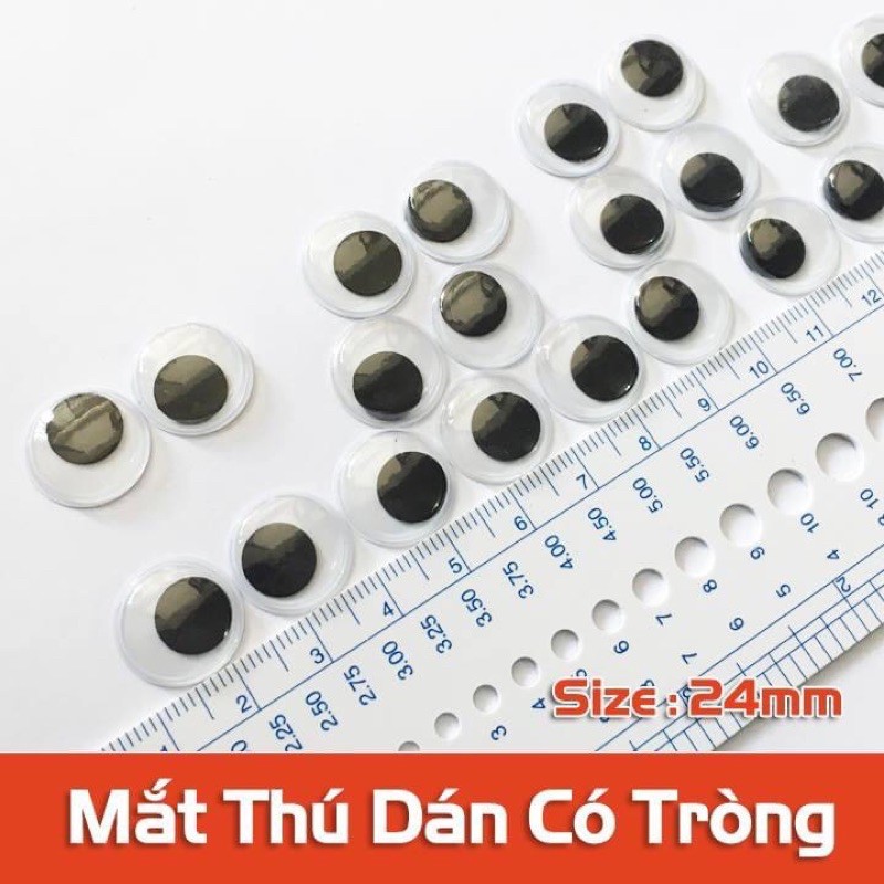 Mắt Thú BÔNG LẮC Dán Các Size