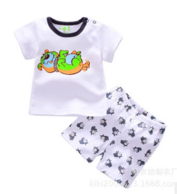Bộ quần áo bé trai/bé gái mùa hè Cotton Payifang
