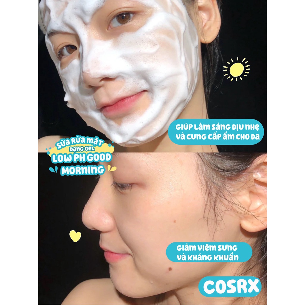 Sữa Rửa Mặt Dạng Gel Cosrx Low PH Good Morning Gel Cleanser