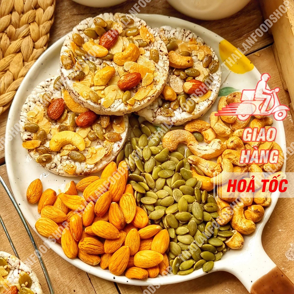 Bánh Nổ Gạo Lứt ( Cốm Gạo Lứt ) Mix Hạt Dinh Dưỡng ( Bánh Healthy Siêu Hot ) - Túi 250gram