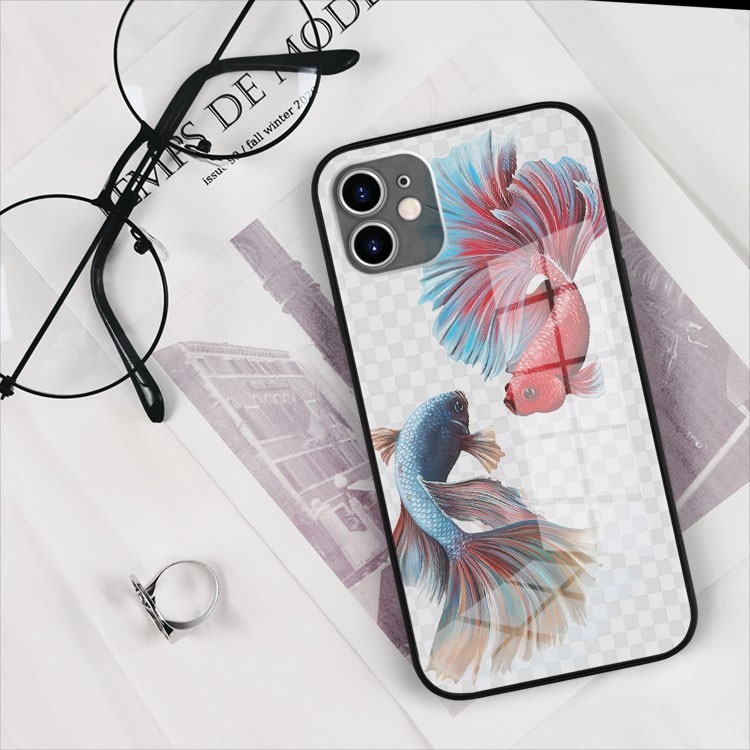 Ốp kính cường lực hình Cá Nice Fish chất cho dòng Iphone từ 5 đến 12 OK-BET20210060