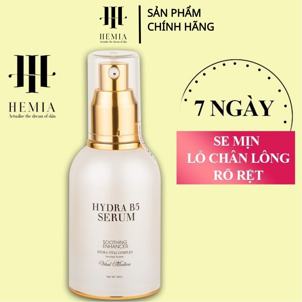 HydraB5 Serum 50ml Hemia dưỡng da, căng bóng, cấp ẩm, chống lão hoá, mềm mịn, trẻ hoá da