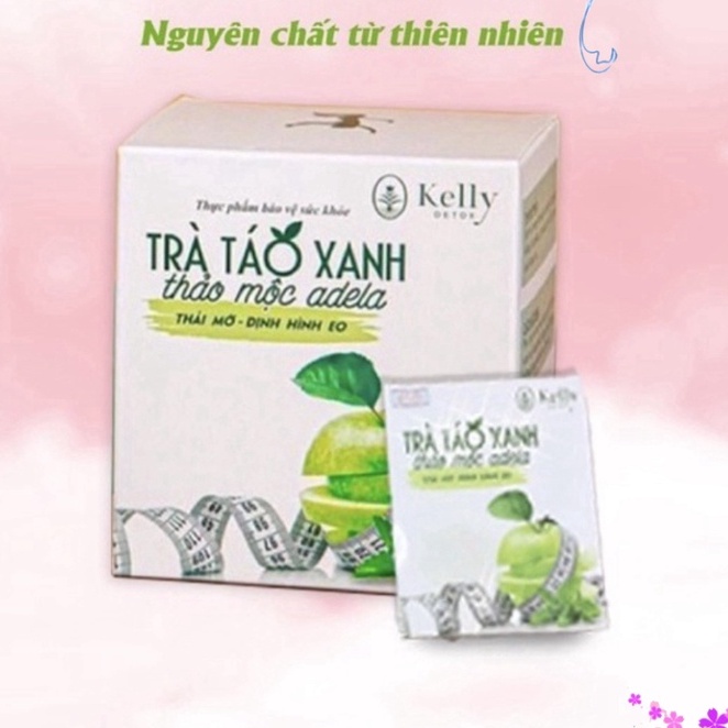 (chính hãng100%) Trà Táo Xanh🍏 Giảm Cân Đôt cháy mỡ thừa Adela Kelly chính hãng
