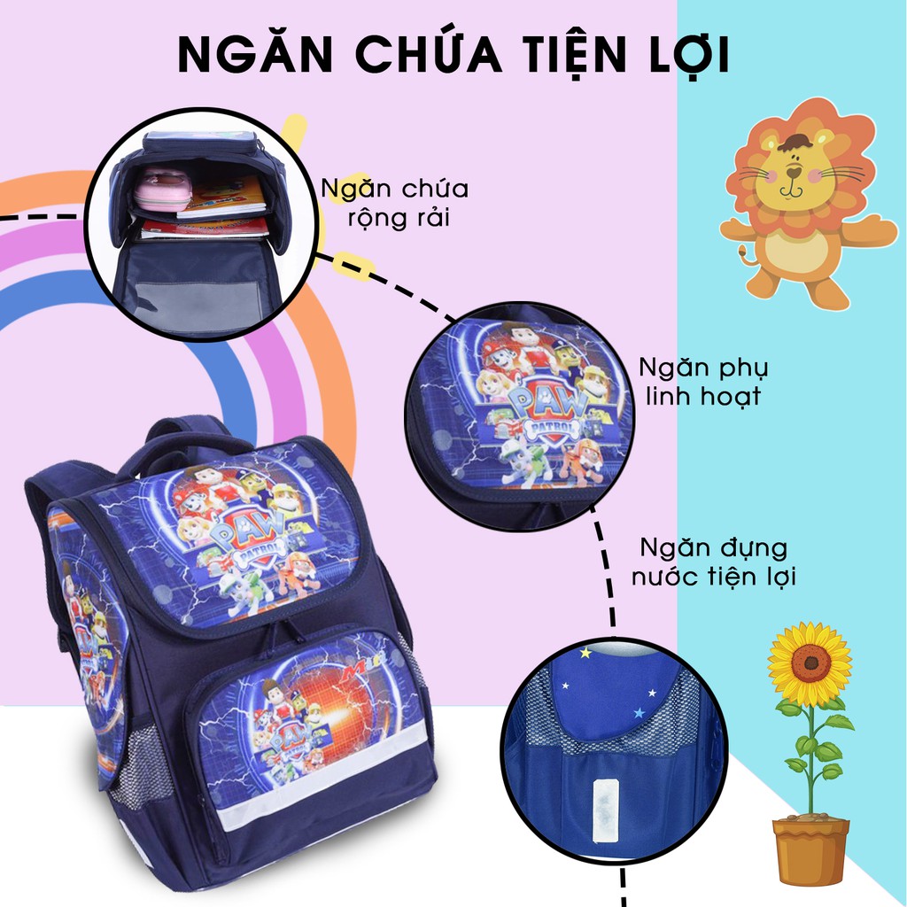 Cặp Học Sinh Chống Gù MITI C11060M_PAW Dành Cho Bé Trai